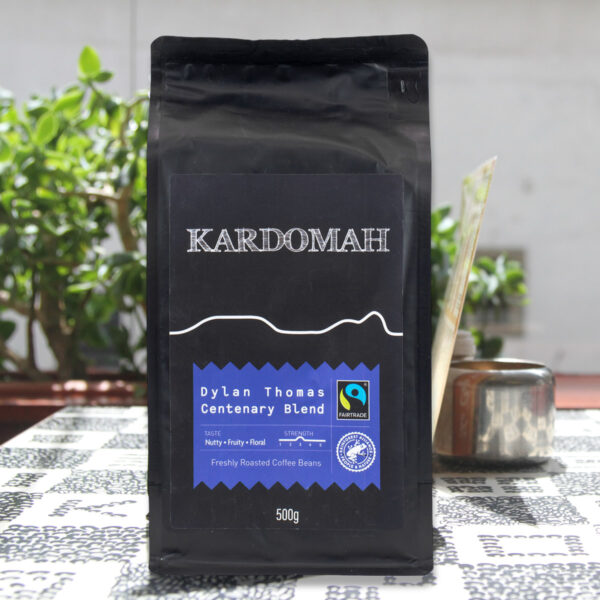 Dylan Thomas Centenary Kardomah coffee bag